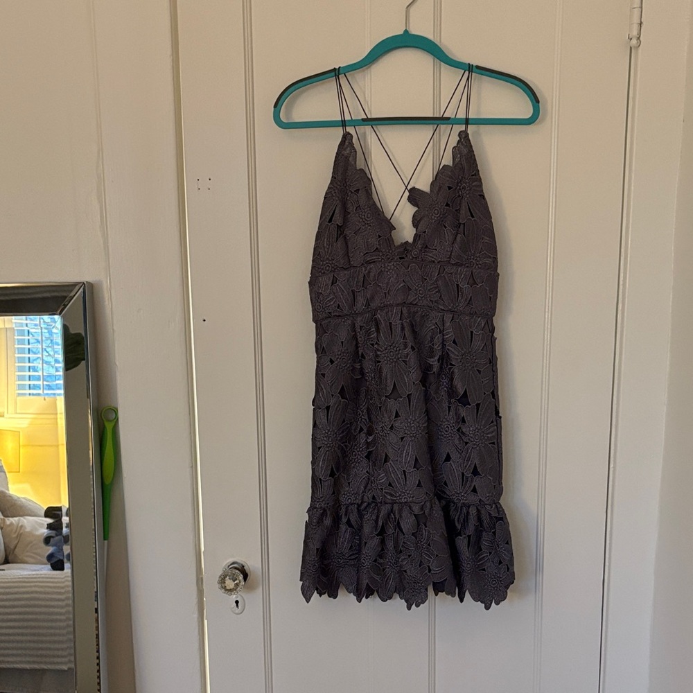 SAYLOR Purple Lace Mini Dress